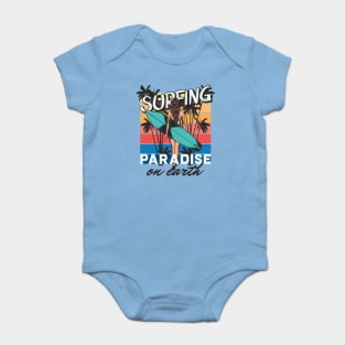 Surfing Paradise on Earth Baby Bodysuit